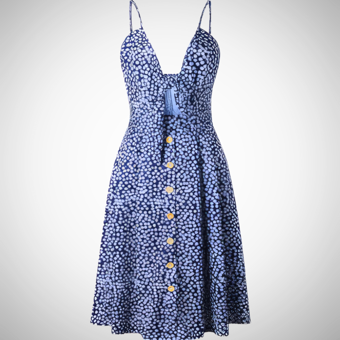 Midi Sundress with Tie-Front Detail