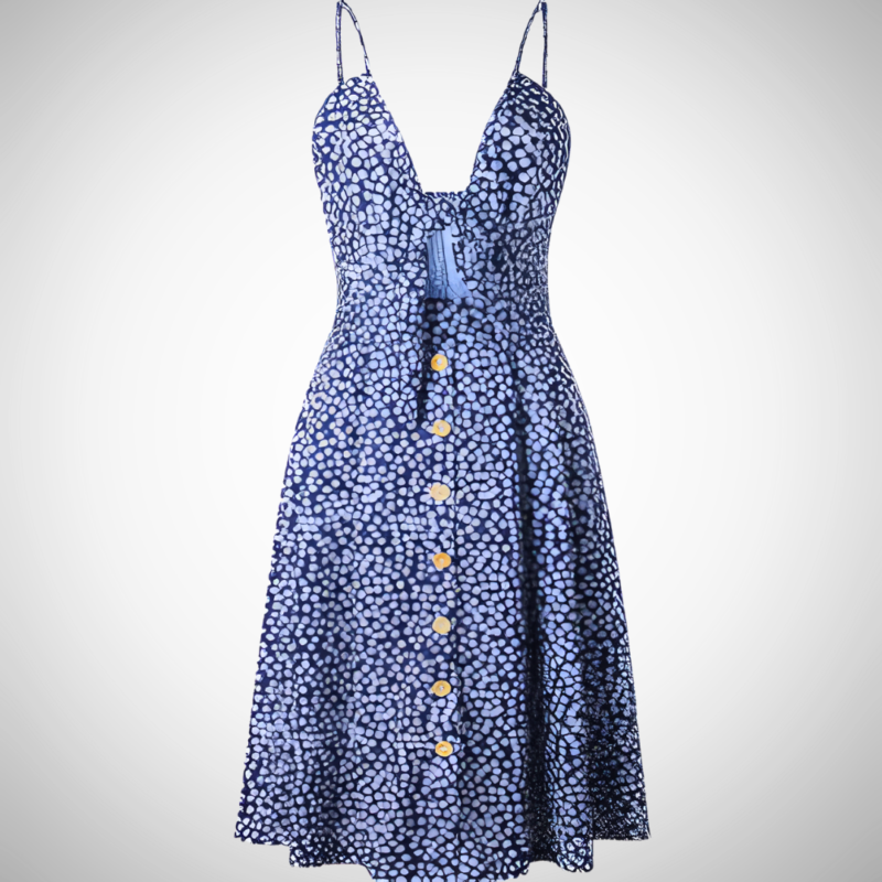 Midi Sundress with Tie-Front Detail