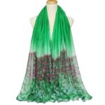 Gradient Floral Print Scarf