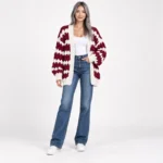 Chunky Knit Chevron Cardigan