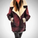 Luxe Winter Aviator Jacket Red