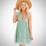 Eyelet Lace Flutter Sleeve Babydoll