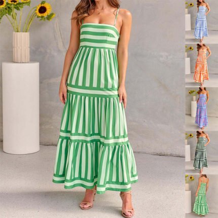 Striped Tiered with Spaghetti