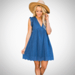 Eyelet Lace Flutter Sleeve Babydoll
