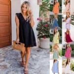 Eyelet Lace Flutter Sleeve Babydoll