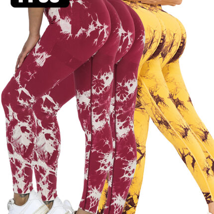 SculptFlex Tie-Dye Scrunch Leggings Set