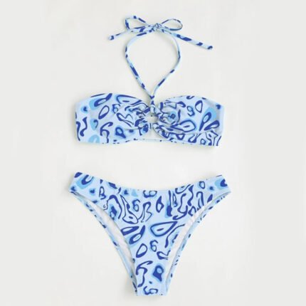 Blue Mirage Bandeau Bikini Set