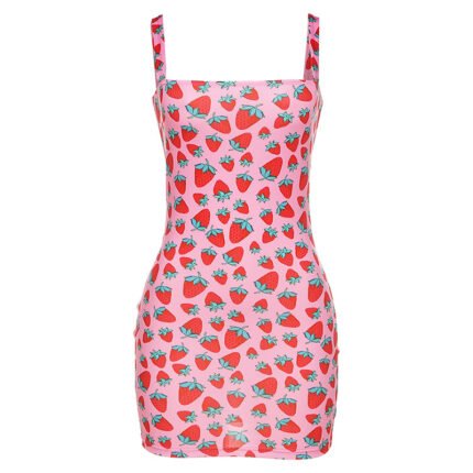 Sweet & Juicy Strawberry Print Bodycon
