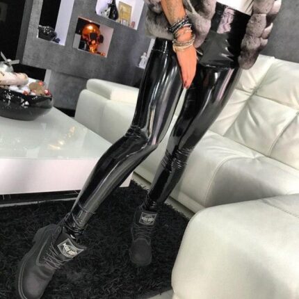 Midnight Gloss Vinyl Leggings