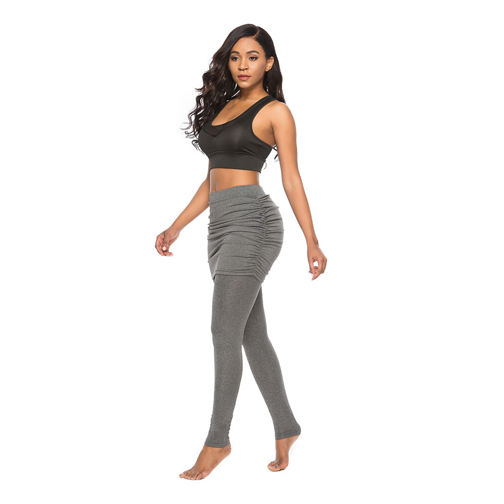 22202207299311.jpg Sculpt & Drape Ruched Skirt Overlay Leggings - Image 1