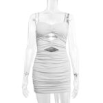 Sculpted Ruched Cutout Mini Dress - Image 2