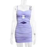 Sculpted Ruched Cutout Mini Dress - Image 5