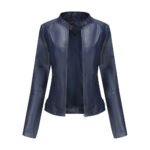 Sculpted Edge PU Leather Moto Jacket - Image 2