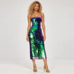 Iridescent Paillette Sequin Green