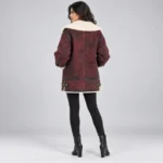 luxe winter aviator jacket Red Back