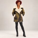 Luxe Winter Aviator Jacket - Green