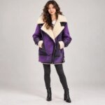 Luxe Winter Aviator Jacket - Purple